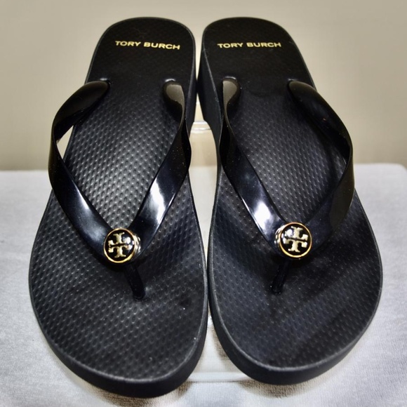 Tory Burch Shoes - Black Cut-out Wedge Flats